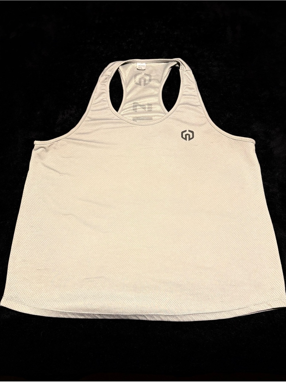 NELEUS Dri-Fit Y racer Back Muscle Tank Top-Men's L-Gray Mesh-Gym-Workout